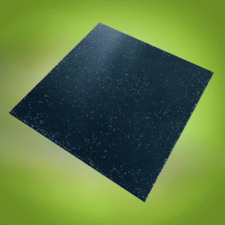 Rubber Floor 100x100x2cm Black + White Dot