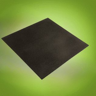 Rubber Floor 1mx1mx15mm Black