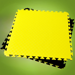 TATAMI 1mx1mx2.5cm - BLACK and YELLOW